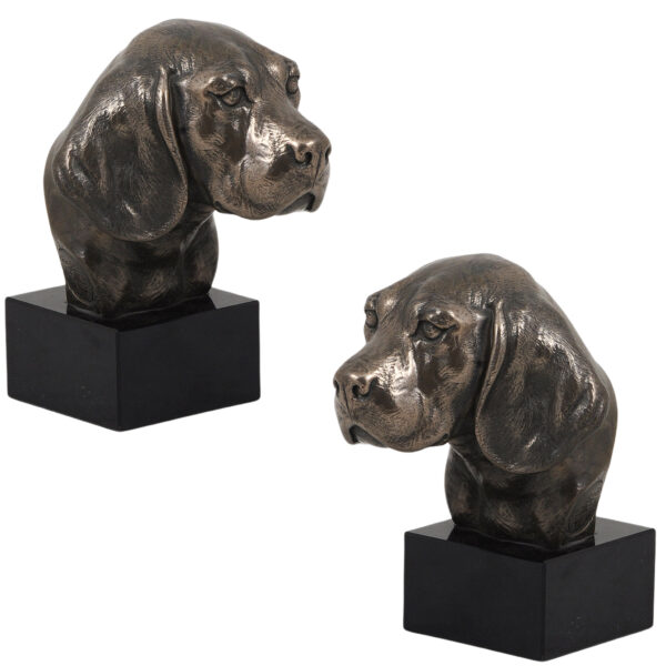 Beagle - Dog statue, bust on stone base, sculpture, trophy for dog show by Art-Dog brand