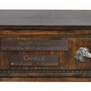Dachshund - wooden urn for dog ashes, personalized urn with engraving, small urn for dog ashes from the Art-Dog brand