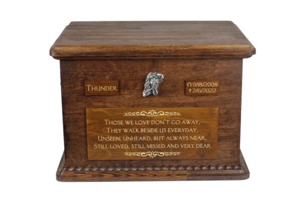 Friesian horse I - urn for horse ashes, personalized urn with engraving, large box for horse ashes by Art-Dog brand