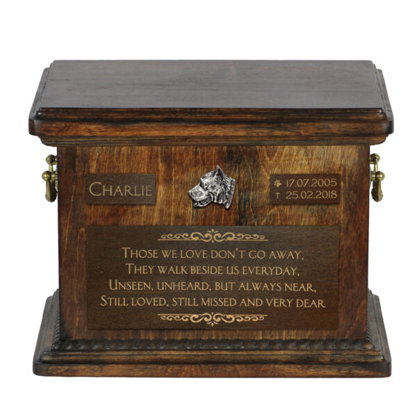 Presa Canario, Dogo Canario, Canary Mastiff I - urn for dog ashes, personalized urn with engraving, commemorative box for dog ashes by Art-Dog brand
