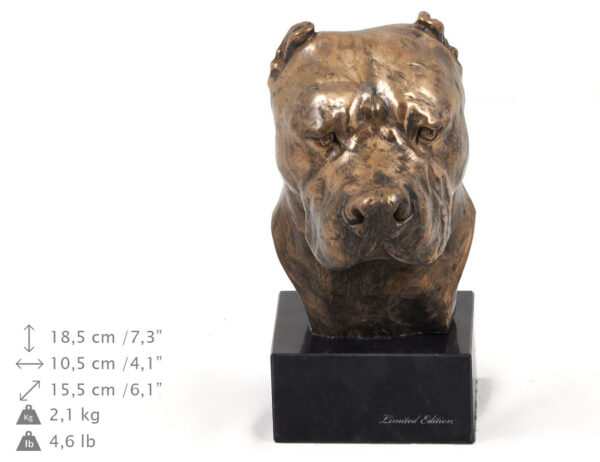Dogo Argentino - Dog statue, bust on stone base, sculpture, trophy for dog show by Art-Dog brand - Image 4