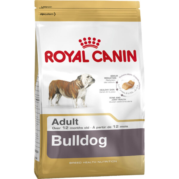 Fodder Royal Canin Bulldog Adult Adult Chicken Meat Rice Birds 12 kg - Image 2