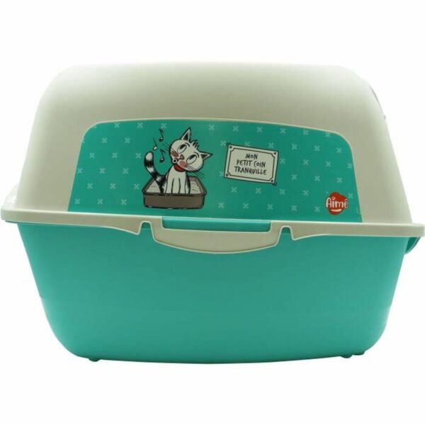 Cat Litter Box Aimé Blue White Plastic - Image 2