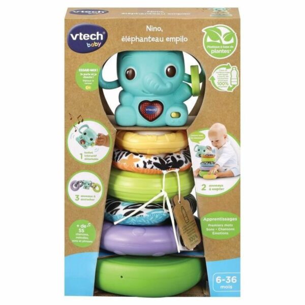 Dog toy Vtech Baby NINO, ÉLÉPHANTEAU EMPILO 3 EN 1 - Image 2