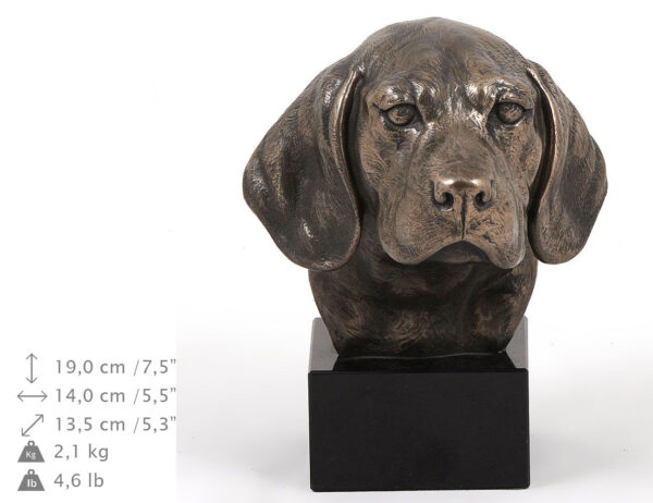 Beagle - Dog statue, bust on stone base, sculpture, trophy for dog show by Art-Dog brand - Image 5