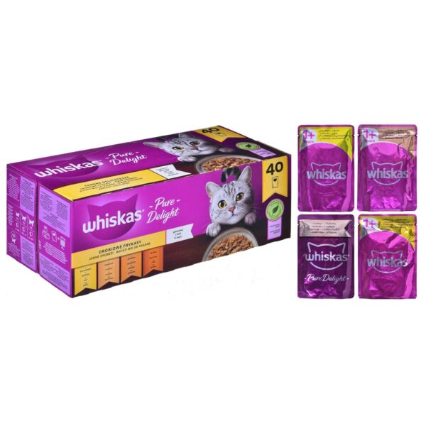 Cat food Whiskas Pure Delight Chicken Turkey Duck Birds 40 x 85 g - Image 3