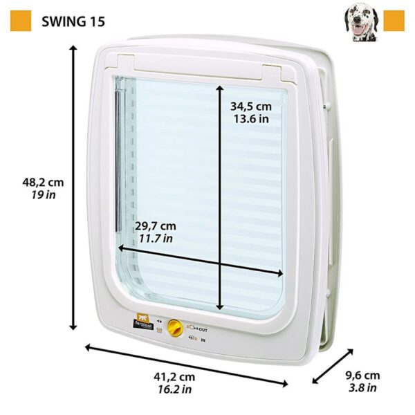 Cat Flap Ferplast Swing 15 White Plastic - Image 2