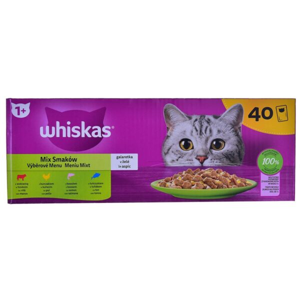Cat food Whiskas Mix Favourites in jelly Chicken Salmon Tuna Veal 40 x 85 g - Image 2