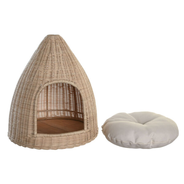 Pet bed DKD Home Decor 45 x 45 x 57 cm Natural Rattan - Image 3