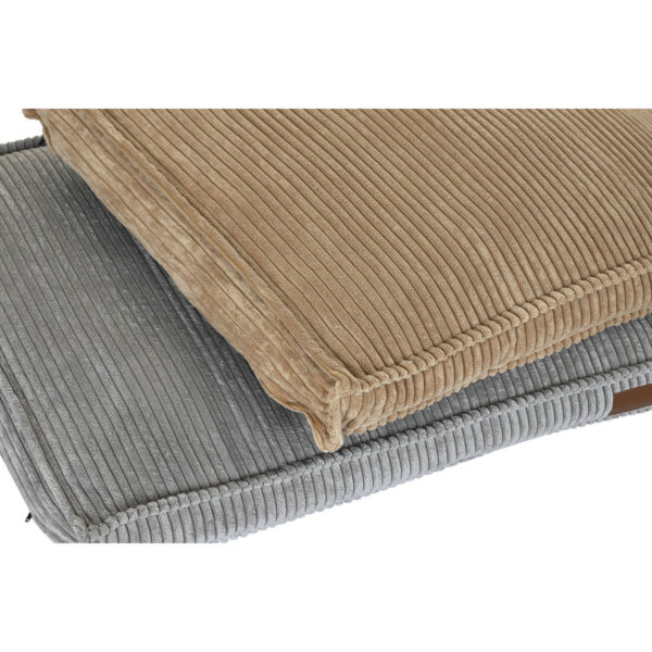 Pet bed DKD Home Decor 70 x 57 x 10 cm Grey Camel 2 Units - Image 3
