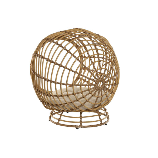 Pet bed Home ESPRIT White Natural synthetic rattan 60 x 58 x 58 cm - Image 3