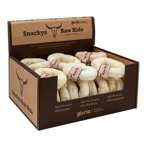 Dog Snack Gloria Snackys Rawhide 8-9 cm Donut - Image 2
