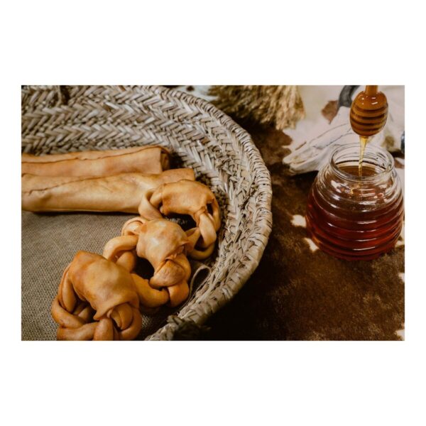 Dog Snack Gloria Snackys Rawhide Honey 12 cm Donut Braiding - Image 2