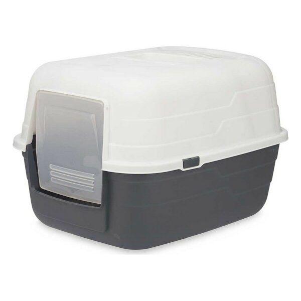 Cat Litter Box 48 x 32 x 38 cm Grey Anthracite Plastic (12 Units) - Image 2