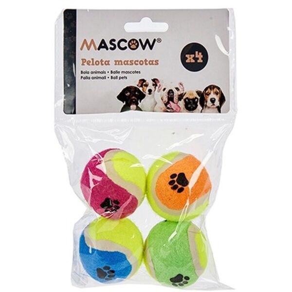 Dog toy Ball Multicolour Ø 4,5 cm Polyethylene polypropylene ABS (12 Units) - Image 3